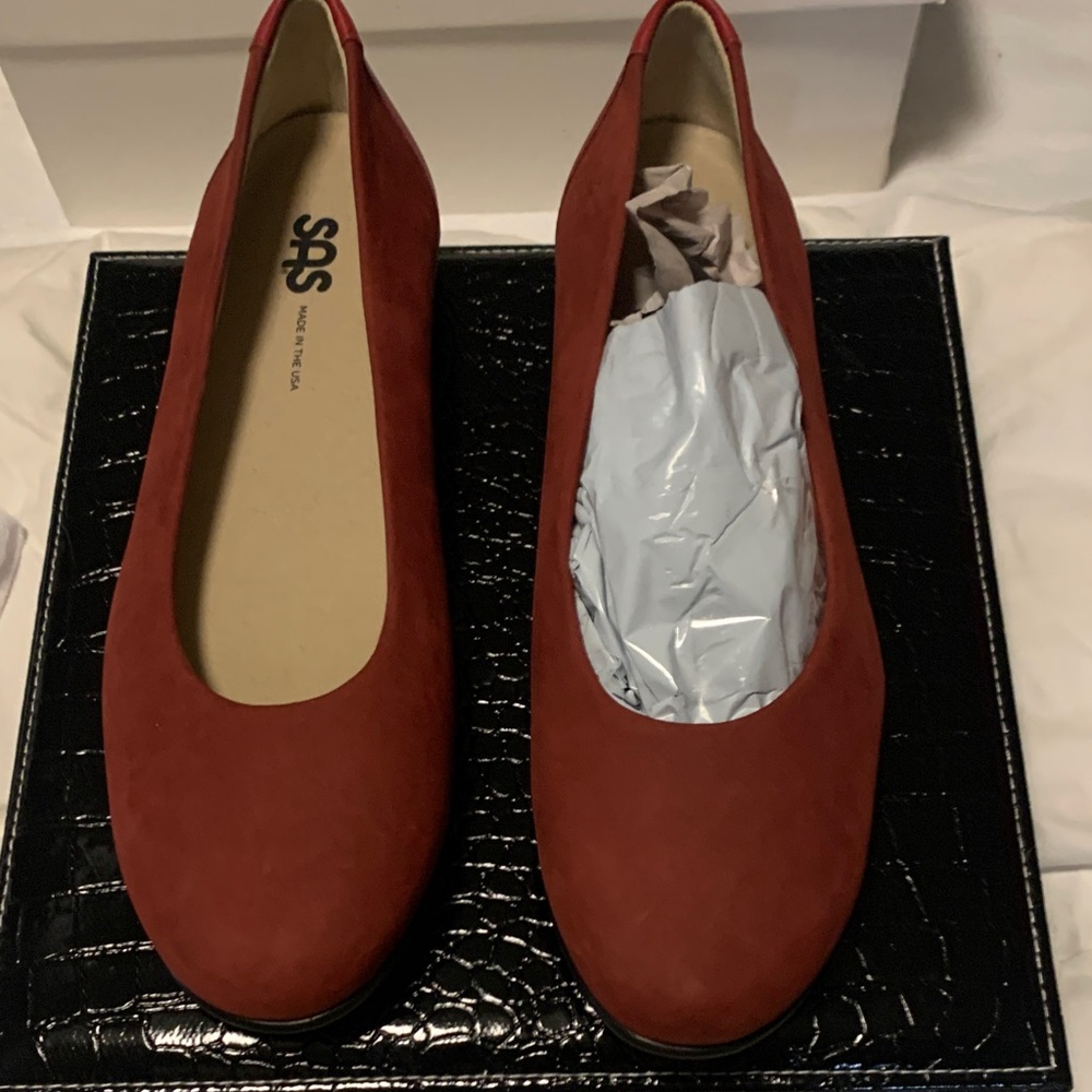 NEW. SAS Women's Deep Red Loafers